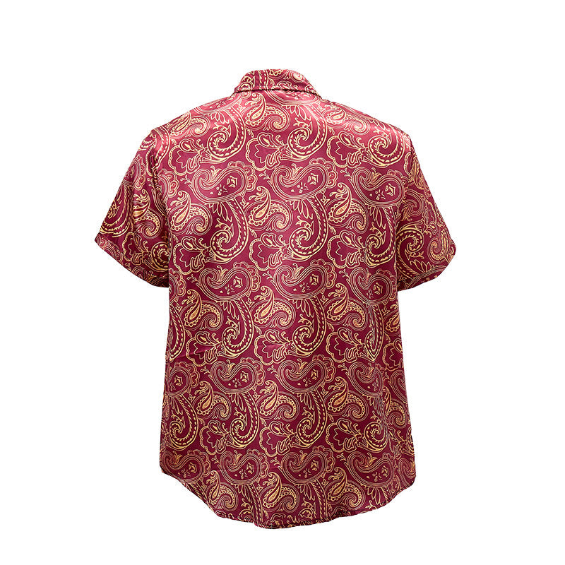 Camicia elegante da uomo di lusso con motivo paisley vintage lucido - image 11