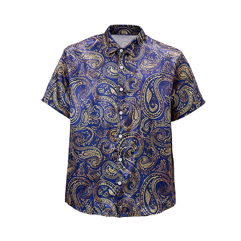 Camicia elegante da uomo di lusso con motivo paisley vintage lucido - image 12