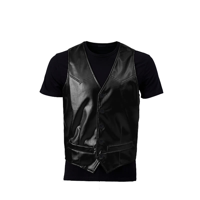 Gilet da uomo in pelle dallo stile western intramontabile. - image 12