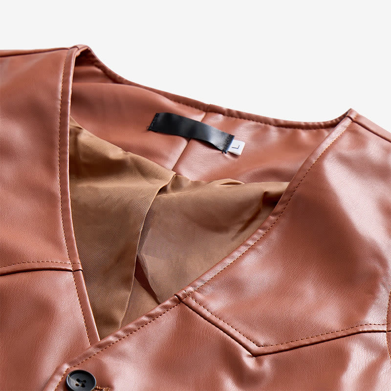 Gilet da uomo in pelle dallo stile western intramontabile. - image 6