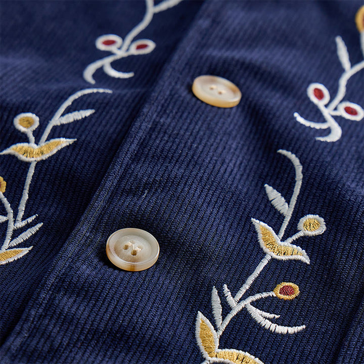 Gilet da uomo elegante con ricami floreali e motivo a vite. - image 7