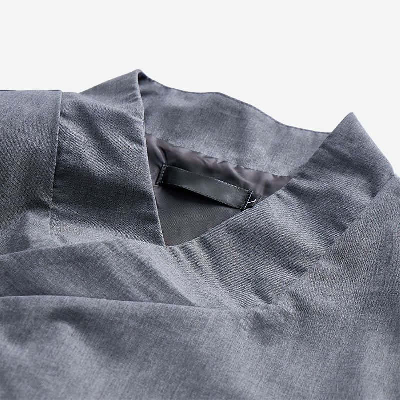 Gilet da abito formale da uomo moderno, sartoriale, con revers asimmetrici. - image 6