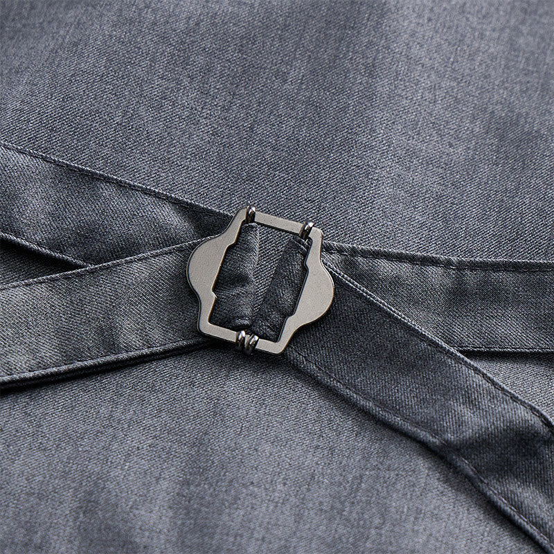 Gilet da abito formale da uomo moderno, sartoriale, con revers asimmetrici. - image 8