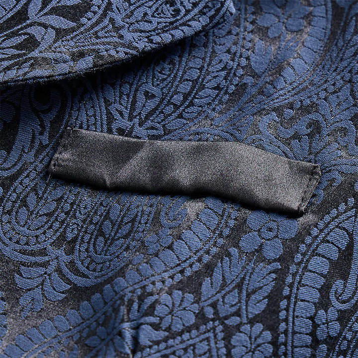 Gilet da abito da uomo con revers a tacca e motivo paisley jacquard, ispirato allo stile vittoriano. - image 15
