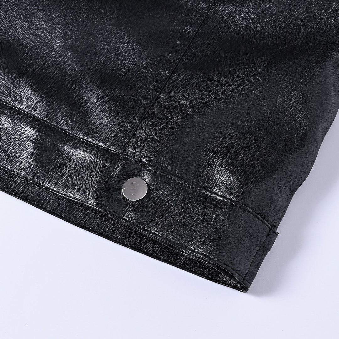 Gilet senza maniche in similpelle con borchie, stile punk rock da motociclista - image 6