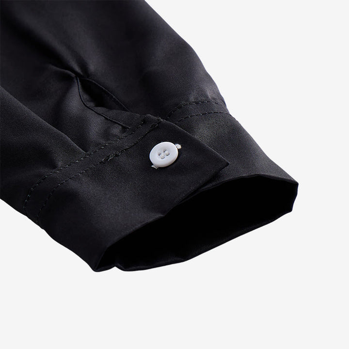 Camicia western da uomo classica nera e grigia con stampa a testa di toro - image 8