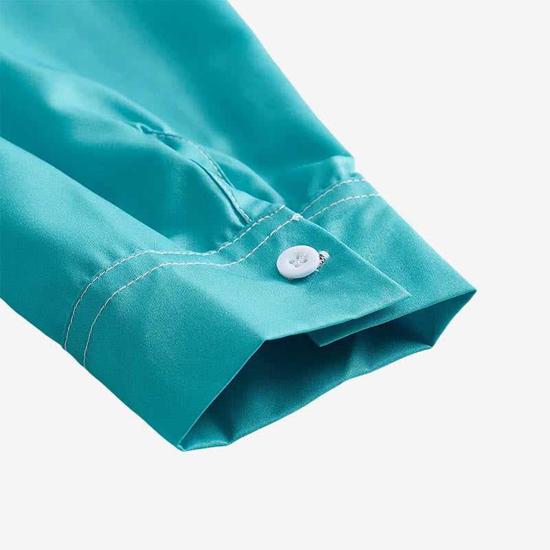 Camicia da uomo con stampa paesaggistica di bufali della prateria del West - image 8