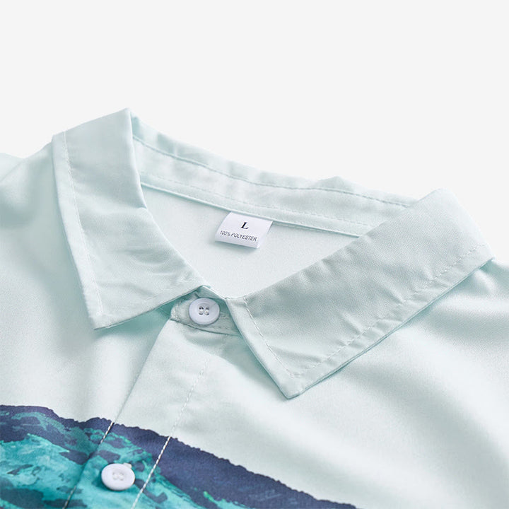 Camicia da uomo con stampa paesaggistica di bufali della prateria del West - image 4