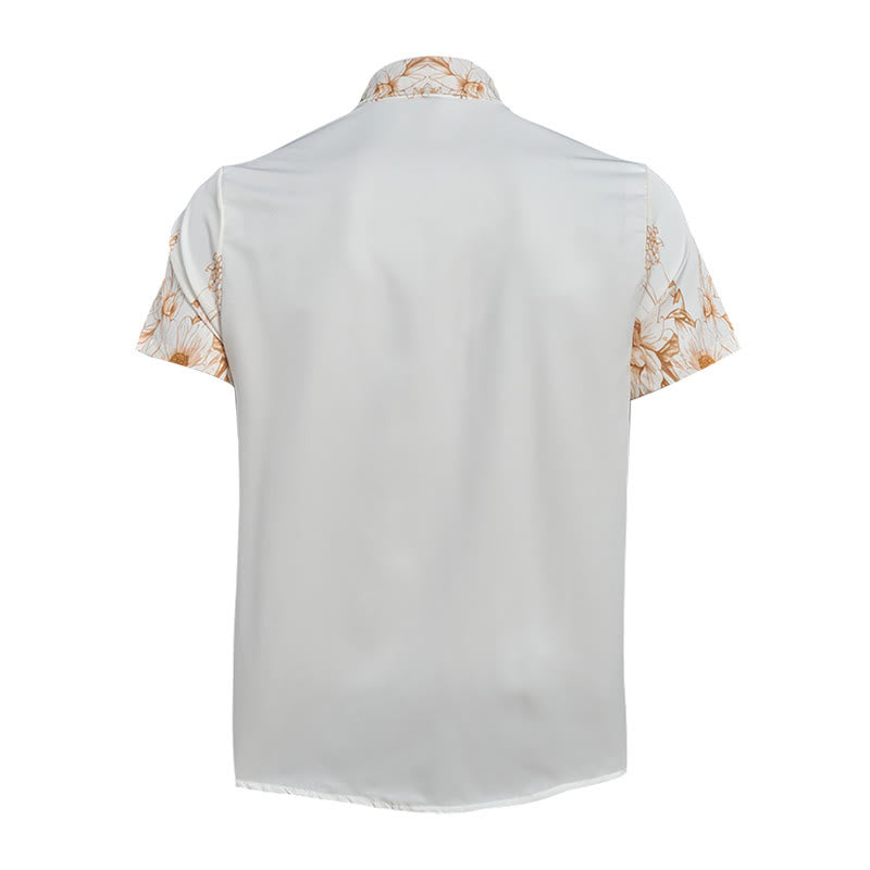 Camicia da uomo moderna con stampa floreale barocca e finiture in stile barocco. - image 10