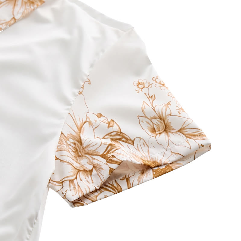 Camicia da uomo moderna con stampa floreale barocca e finiture in stile barocco. - image 8