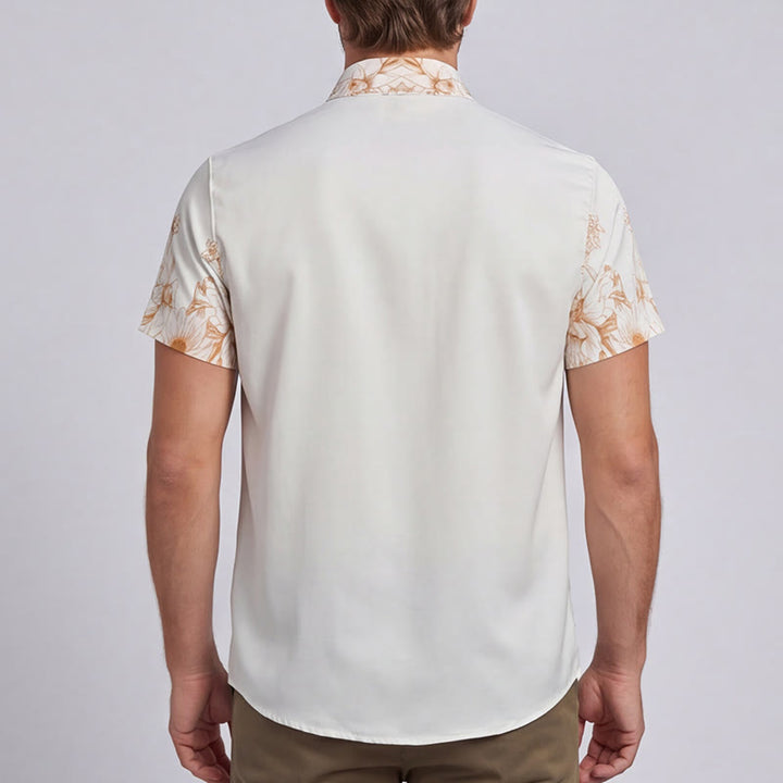 Camicia da uomo moderna con stampa floreale barocca e finiture in stile barocco. - image 2