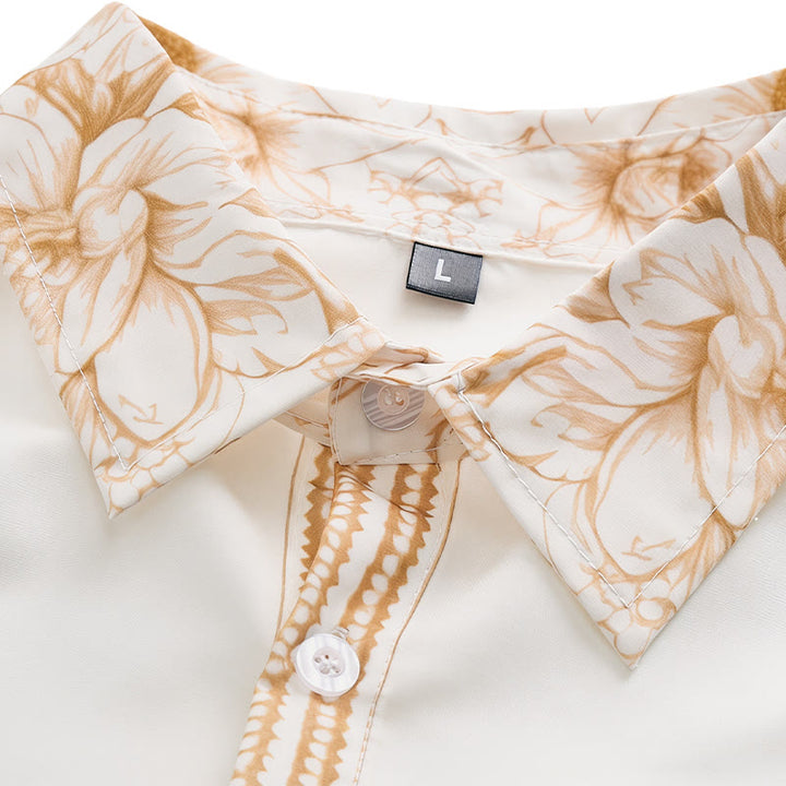 Camicia da uomo moderna con stampa floreale barocca e finiture in stile barocco. - image 4