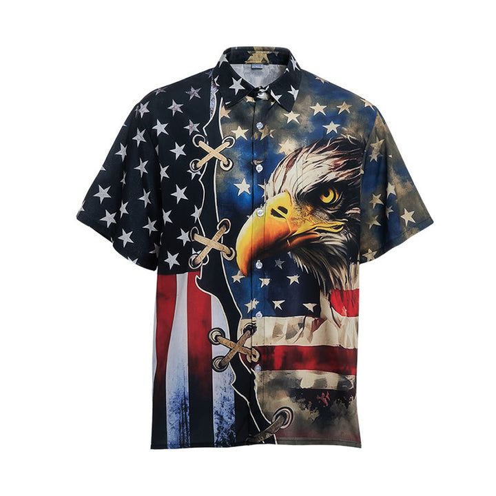 Maglietta patriottica con aquila e bandiera americana a due colori - image 8