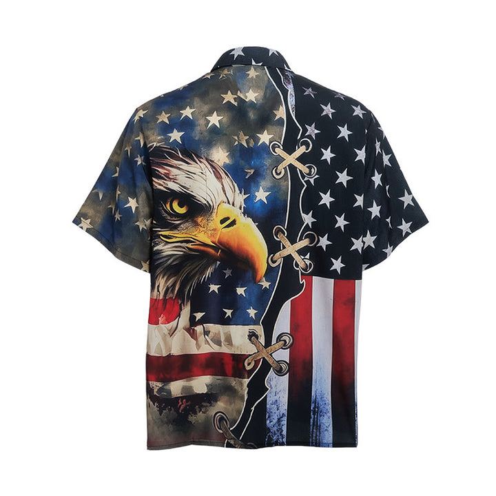 Maglietta patriottica con aquila e bandiera americana a due colori - image 9