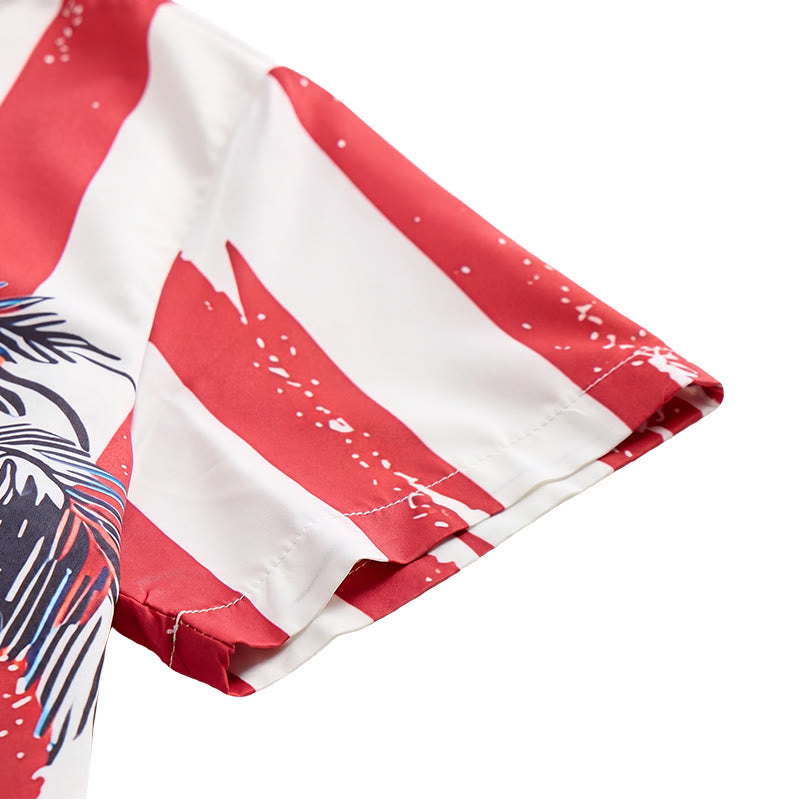 Maglietta patriottica da spiaggia tropicale con bandiera americana e palma. - image 8