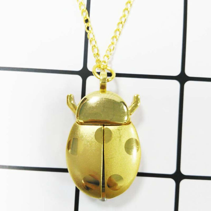 Orologio da tasca antico con ali incernierate a forma di scarabeo. - Collana d'oro - image 9