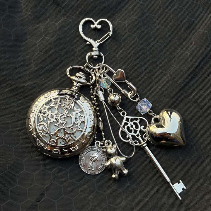 Orologio da tasca cavo con ciondoli, ornamento decorativo alla moda, stile coquette - Stile n. 3 - image 8