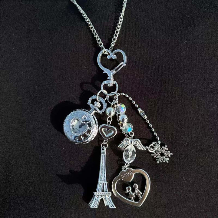 Orologio da tasca cavo con ciondoli, ornamento decorativo alla moda, stile coquette - Stile n. 19 - image 24