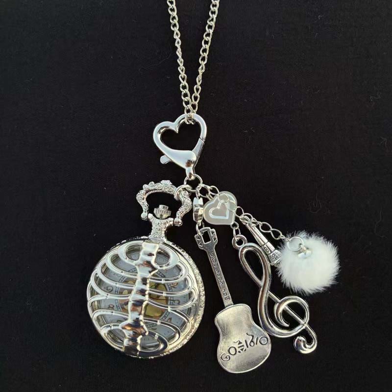 Orologio da tasca cavo con ciondoli, ornamento decorativo alla moda, stile coquette - Stile n. 18 - image 23