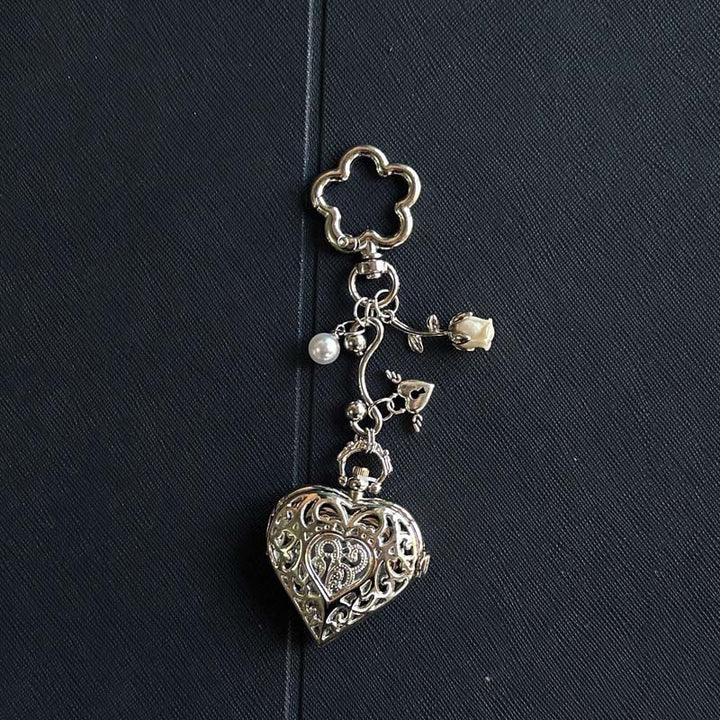 Orologio da tasca cavo con ciondoli, ornamento decorativo alla moda, stile coquette - Stile n. 10 - image 15