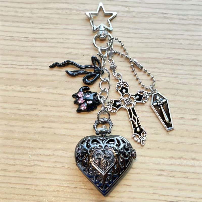 Orologio da tasca cavo con ciondoli, ornamento decorativo alla moda, stile coquette - Stile n. 20 - image 25