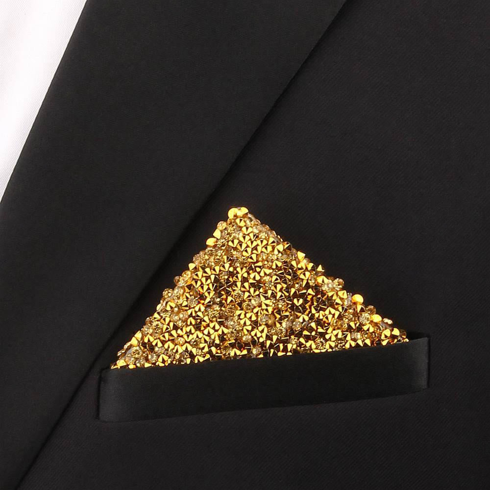 Inserto per fazzoletto da taschino pre-piegato Midnight Sparkle - Oro - image 2
