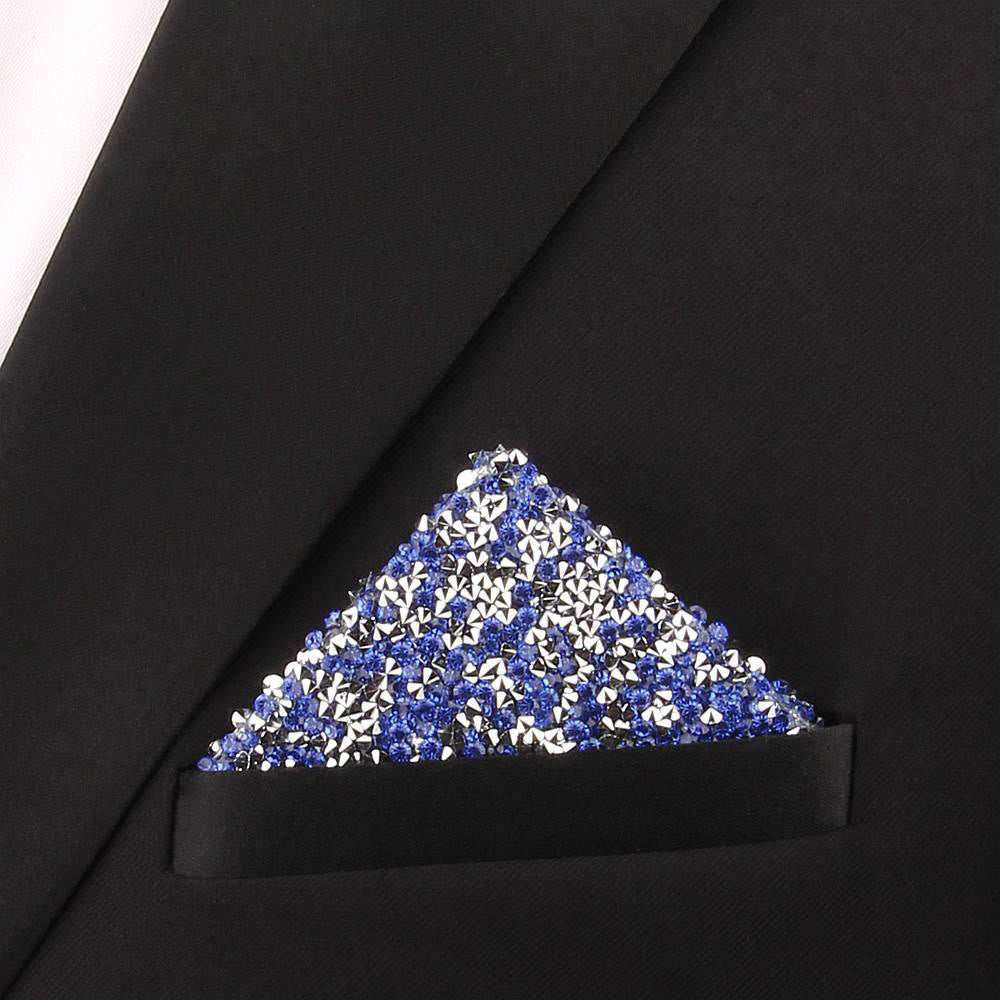 Inserto per fazzoletto da taschino pre-piegato Midnight Sparkle - Blu reale - image 5