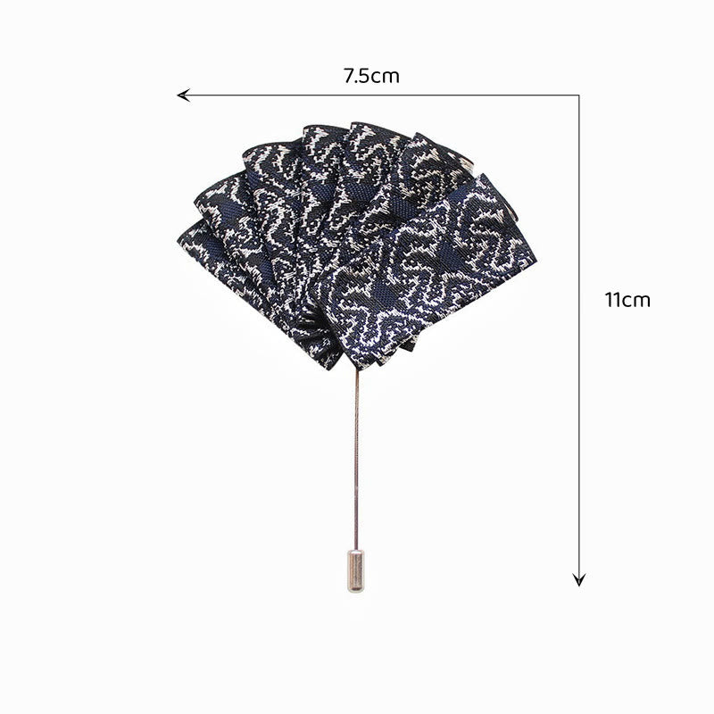 Spilla da bavero e inserto per fazzoletto da taschino da uomo 2 in 1 - image 3