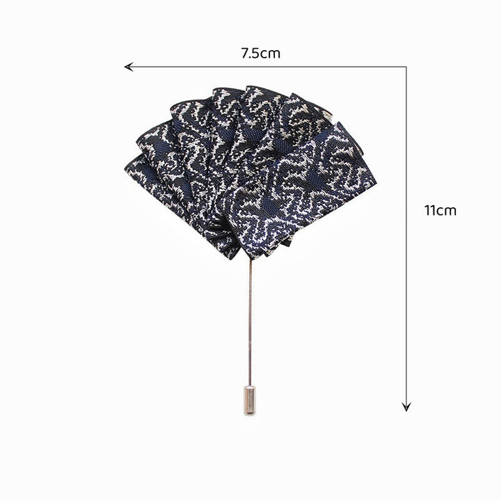 Spilla da bavero e inserto per fazzoletto da taschino da uomo 2 in 1 - image 3