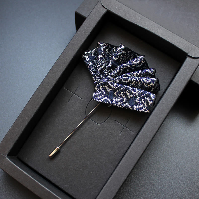Spilla da bavero e inserto per fazzoletto da taschino da uomo 2 in 1 - Stile n. 1 - image 1