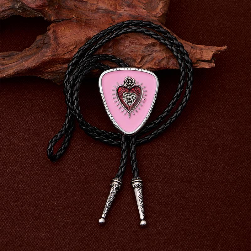 Cravatta bolo rosa occhio di Allah, rosa, cuore sacro - image 2