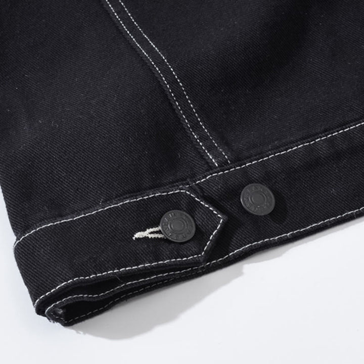 Gilet in denim nero patchwork Highway Rebel - image 9