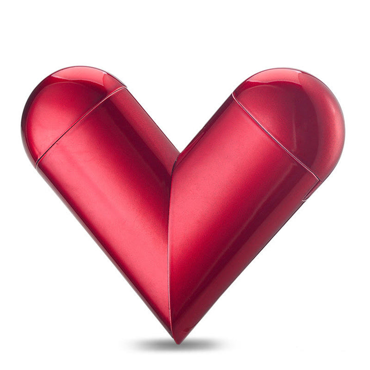 Accendino elettronico e a butano 2 in 1 a forma di cuore pieghevole - Rosso - image 0