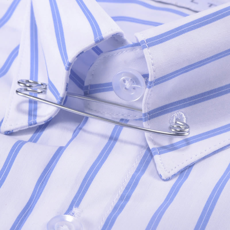 Spilla di sicurezza per colletto di camicia elegante - Argento - image 0