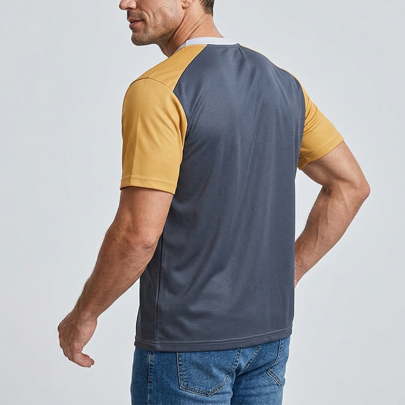 Camicia Henley da uomo vintage lavata, estiva e casual. - image 3