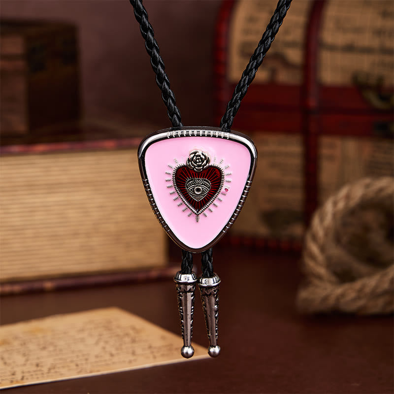 Cravatta bolo rosa occhio di Allah, rosa, cuore sacro - image 3