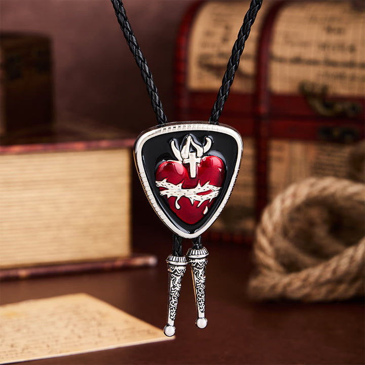 Cravatta bolo smaltata con spina e cuore del martire - image 3
