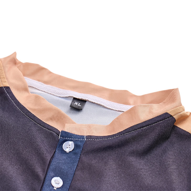Camicia Henley da uomo vintage lavata, estiva e casual. - image 6