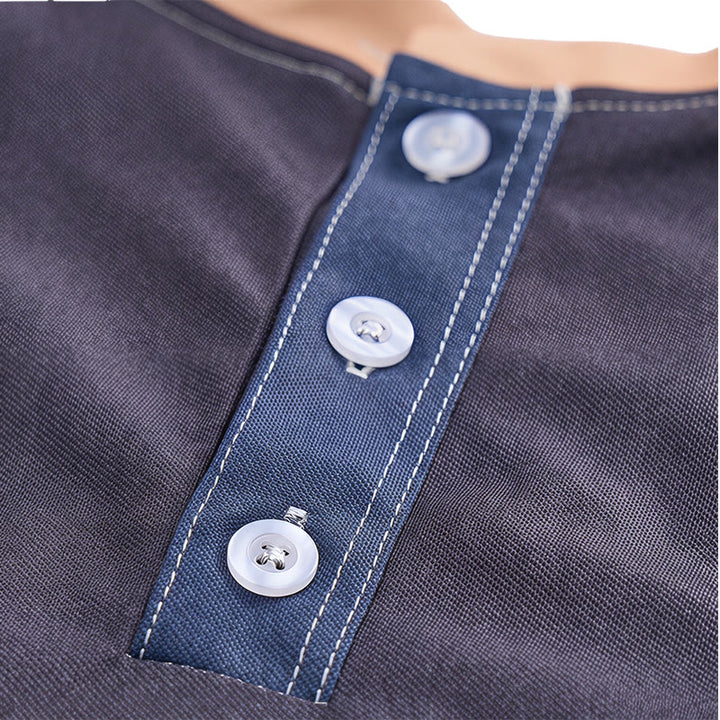 Camicia Henley da uomo vintage lavata, estiva e casual. - image 7