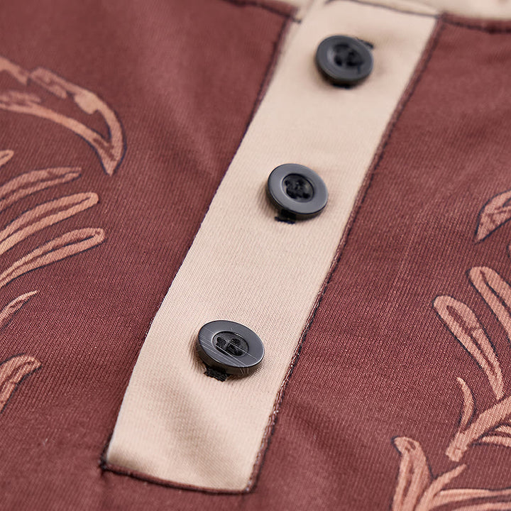 Camicia Henley da uomo vintage con stampa western azteca - image 5