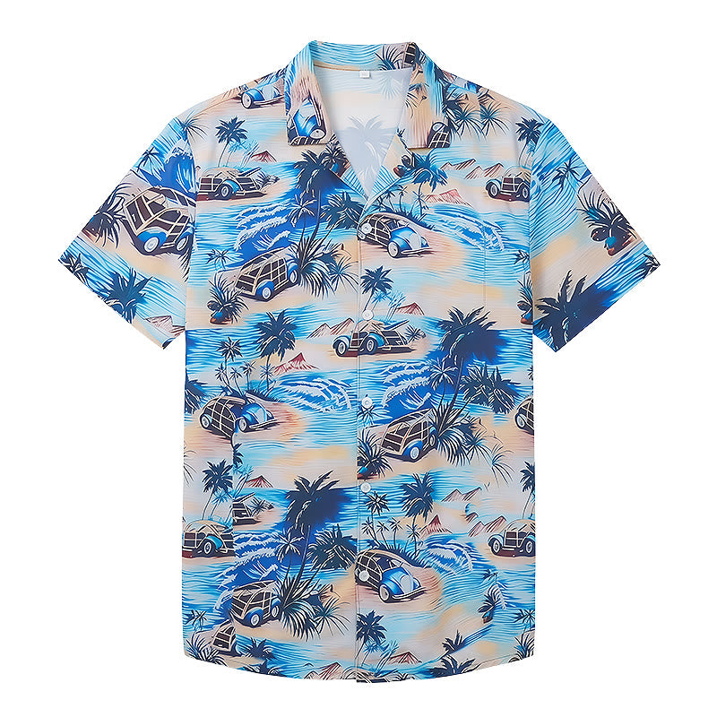 Camicia hawaiana da uomo per le vacanze estive al mare con bottoni - image 9