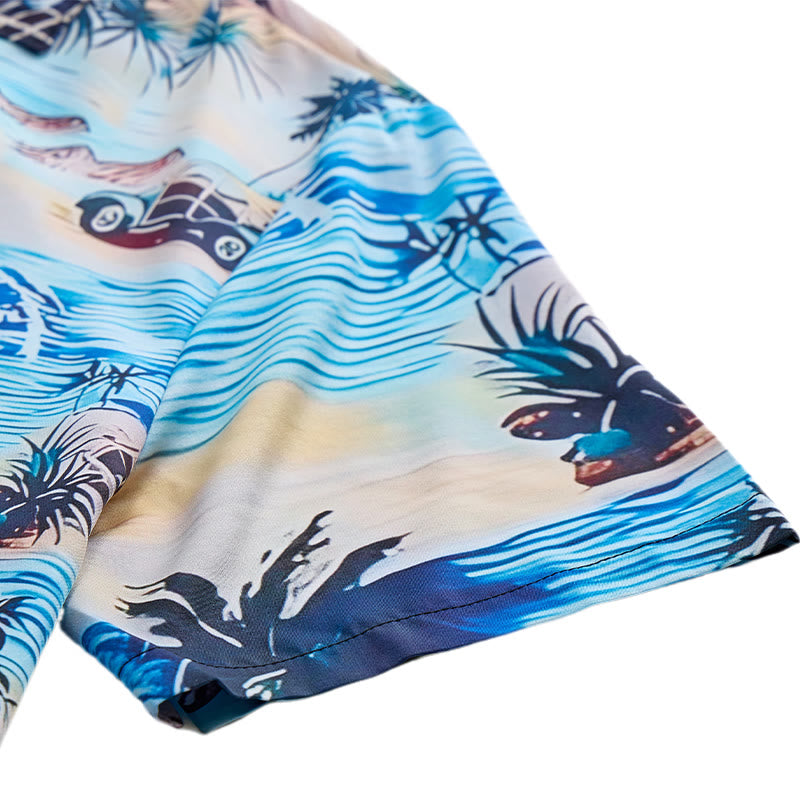 Camicia hawaiana da uomo per le vacanze estive al mare con bottoni - image 8