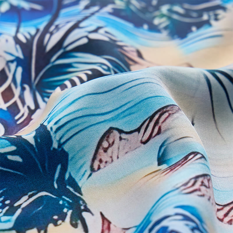 Camicia hawaiana da uomo per le vacanze estive al mare con bottoni - image 6