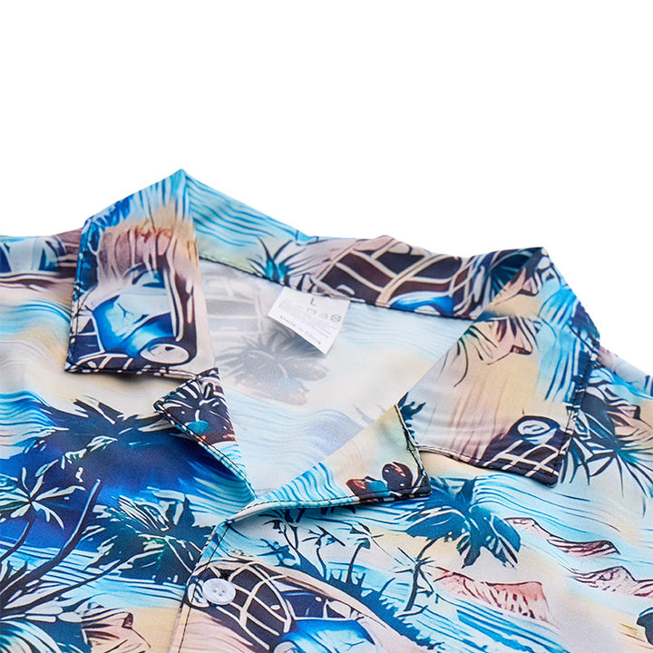 Camicia hawaiana da uomo per le vacanze estive al mare con bottoni - image 4