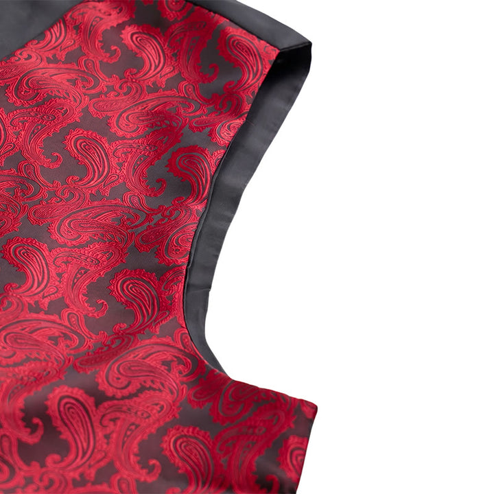 Gilet da uomo versatile con motivo paisley, set completo 3 in 1 con gilet - image 10