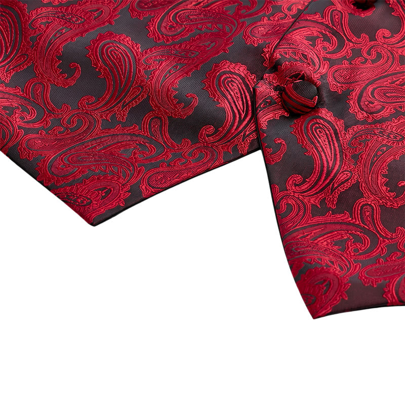 Gilet da uomo versatile con motivo paisley, set completo 4 in 1 - image 11