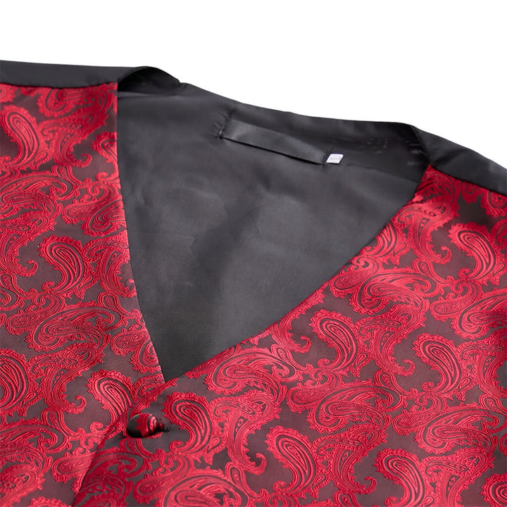 Gilet da uomo versatile con motivo paisley, set completo 3 in 1 con gilet - image 7