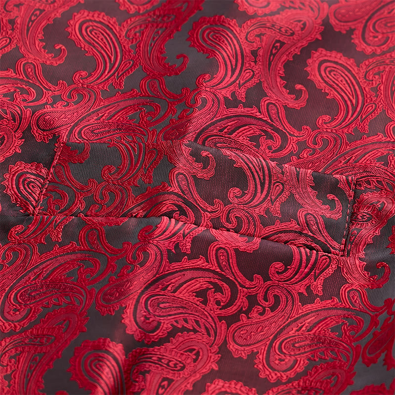 Gilet da uomo versatile con motivo paisley, set completo 4 in 1 - image 9