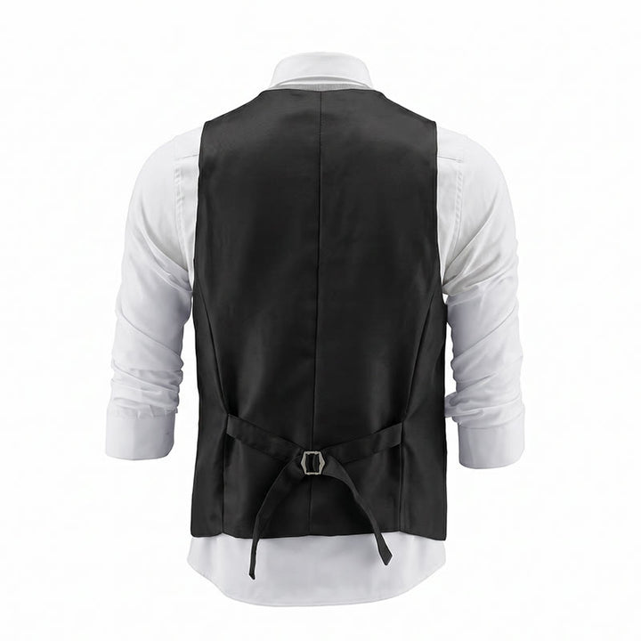 Completo da uomo composto da 2 pezzi: gilet da festa con paillettes dorate e glitter e papillon. - image 11