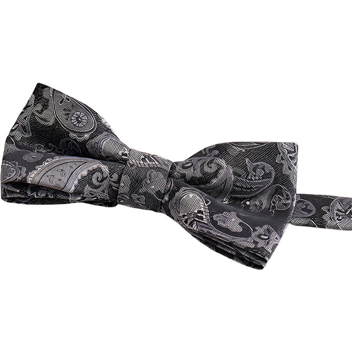 Completo da uomo in 2 pezzi, grigio antracite, con gilet e papillon a fantasia paisley. - image 4